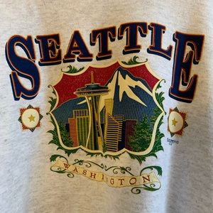 Vintage Seattle Sweatshirt / Men's Large